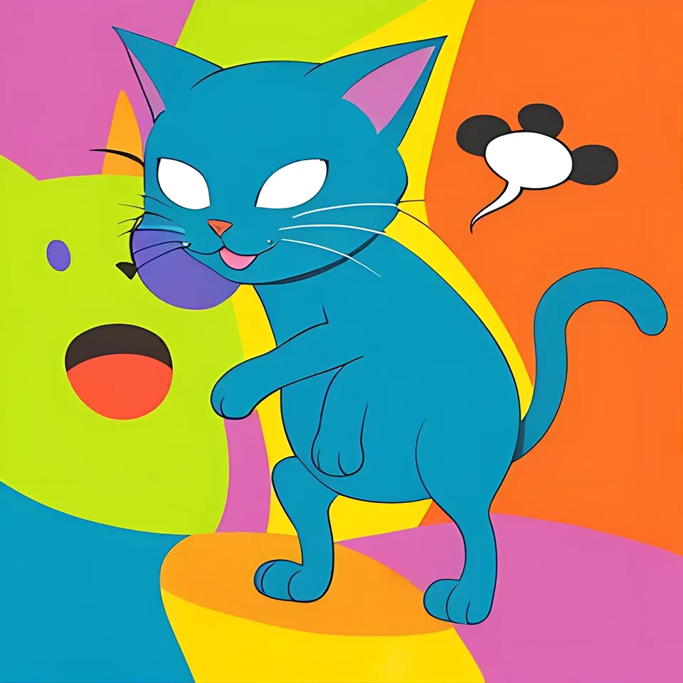 Cartoon-style AI-generated image example