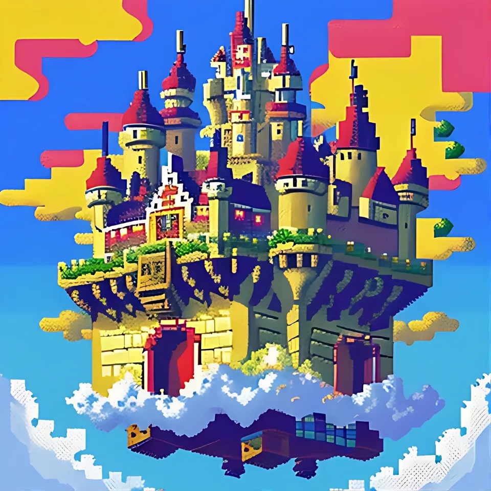 Pixel art AI-generated image example