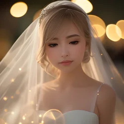 AI image generated from prompt: "a portrait with creamy background blur and sparkling lights, shallow depth of field, dreamy glow" — Bokeh, ChilloutMix model
