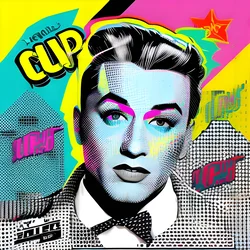 AI image generated from prompt: "a pop art portrait with halftone texture and bold outlines, high-contrast color blocks" — Pop Art, ChilloutMix model