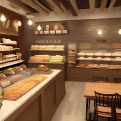 AI image generated from prompt: "an animated 3D scene of a cozy bakery run by tiny forest spirits, warm lighting, charming shapes" — Animated 3D, ChilloutMix model