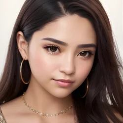 AI image generated from prompt: "a photoreal beauty portrait of a Latina young woman with delicate jewelry, subtle playful smirk, realistic metal reflections, soft gradie…" — ChilloutMix model