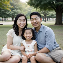 AI image generated from prompt: "a photoreal family photo at a park picnic with a diverse family (mixed ethnicities), candid laughter, natural daylight, realistic skin to…" — epiCRealism model