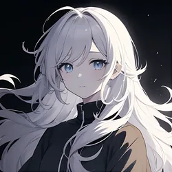 AI image generated from prompt: "an anime character portrait of a girl with long flowing hair in soft backlight, subtle wind, gentle smile, clean lineart, smooth shading,…" — MeinaMix model